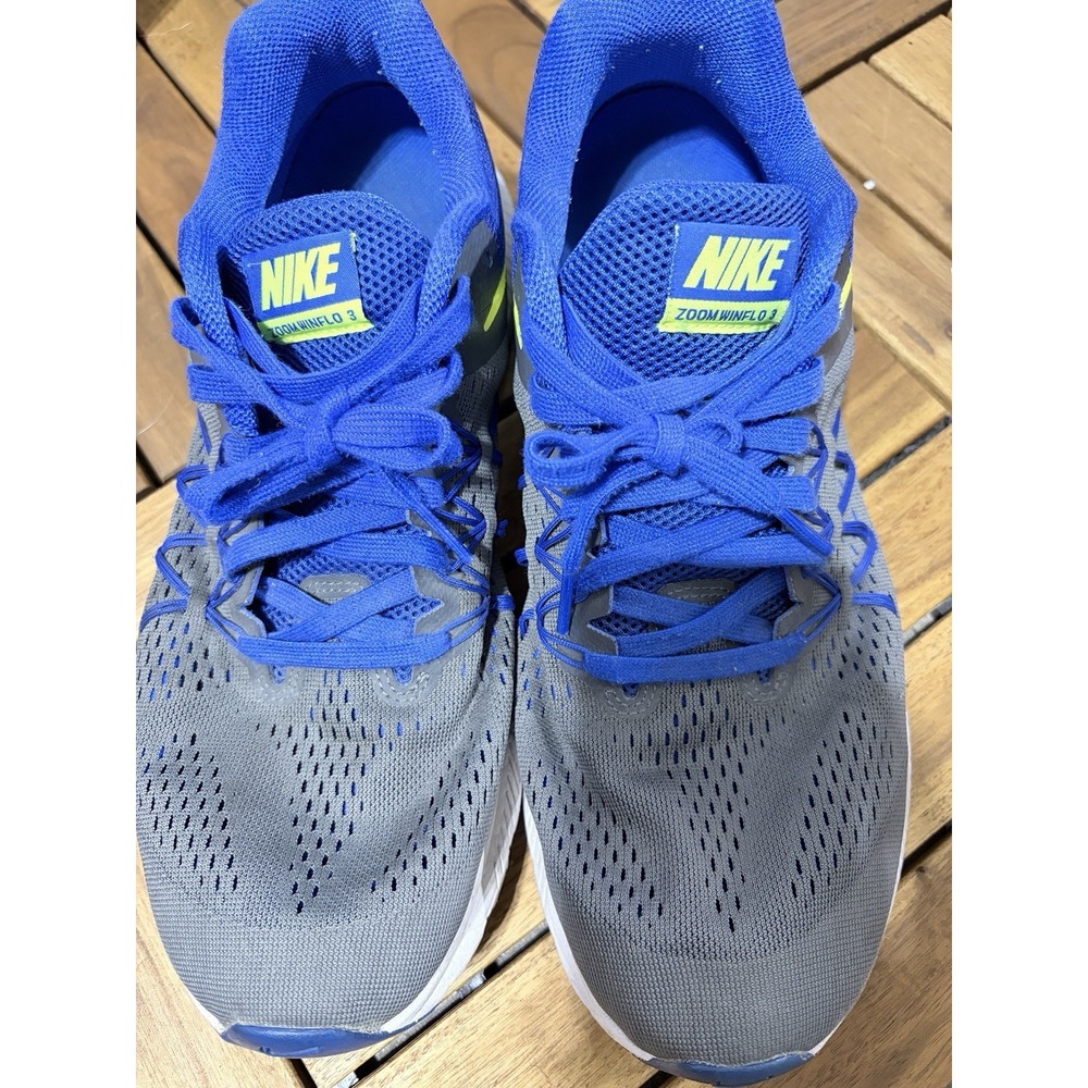Nike Men's Zoom Winflo 3 Running Shoes Black/Gray, Size 12